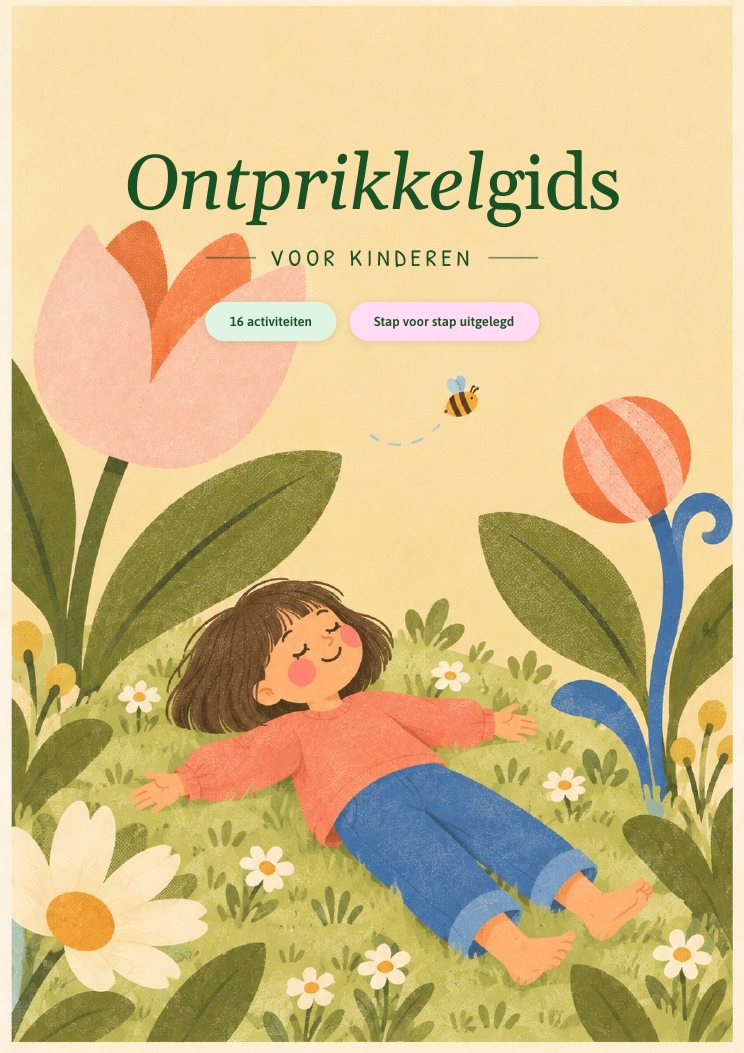 De cover van de Ontprikkelgids voor kinderen